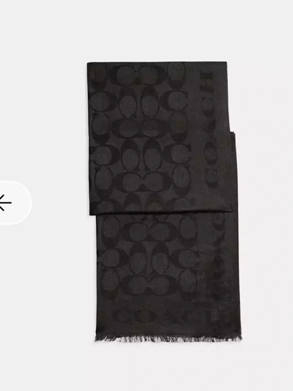 Coach Signature Wrap  made from a wool and silk blend with a tonal jacquard logo